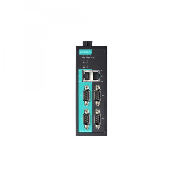 4-port RS-232/422/485 serial device server with 2 KV isolation, 10/100MBaseT(X)