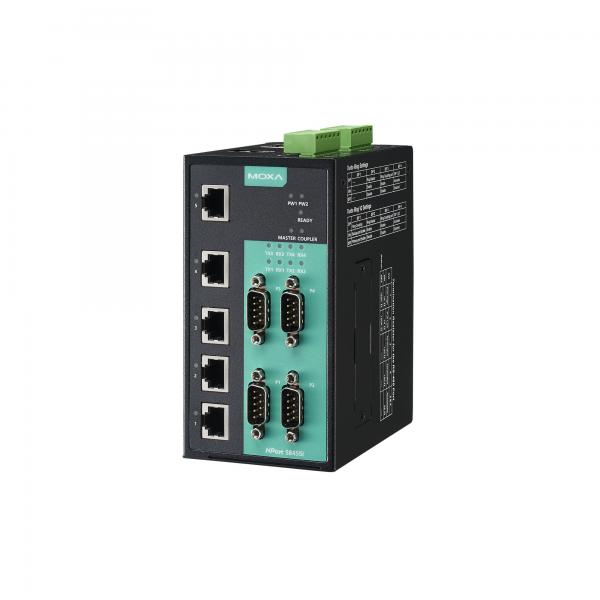 4 RS-232/422/485 ports, 5 10/100M Ethernet ports, 2KV Isolation Protection, 12- 1