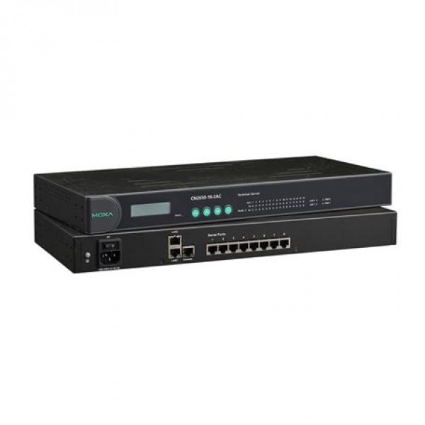 8 port Terminal Server, dual 10/100M Ethernet, RS-232/422/485, RJ-45 8pin,  100