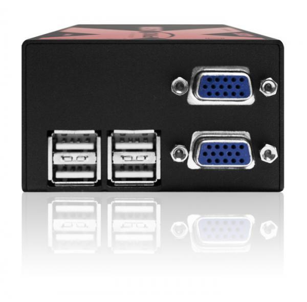 AdderLink XUSBPRO-MS Transparent USB & Dual Head VGA KVMA CATx Extender 300 Mtr 1