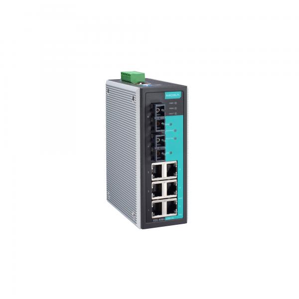 Entry-level managed Ethernet switch with 6 10/100BaseT(X) ports, and 2 100BaseF