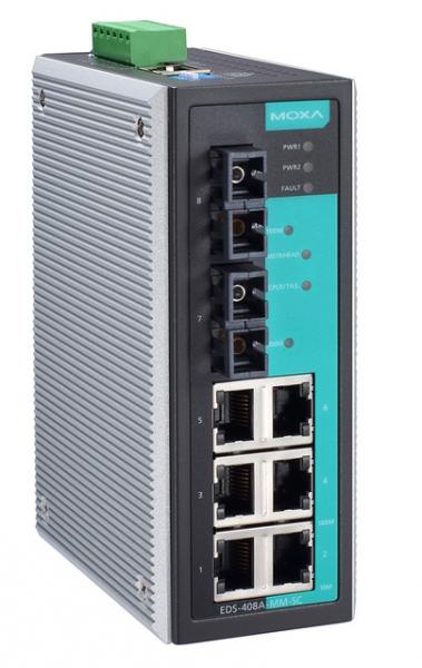 Entry-level Managed Industrial Ethernet Switch with 8 10/100BaseT(X) ports, -40 2