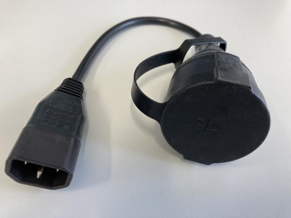 ePowerSwitch-Adapterkabel schwarz, IEC auf Schuko, 0,3m 1