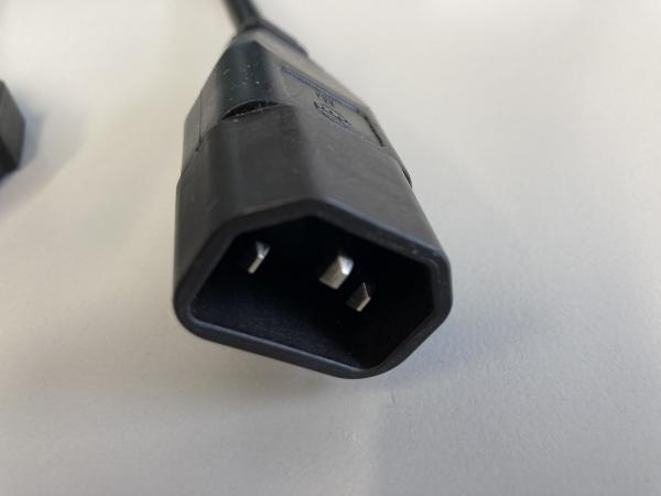 ePowerSwitch-Adapterkabel schwarz, IEC auf Schuko, 0,3m 2