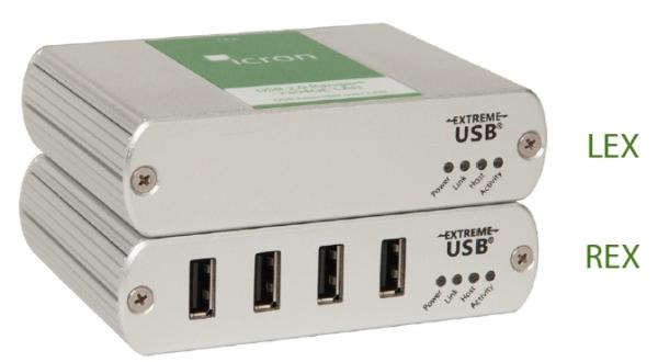 ICRON Ranger 2304GE-LAN USB 2.0 Extender Set, 4-Port, LAN oder 100 m, 00-00377