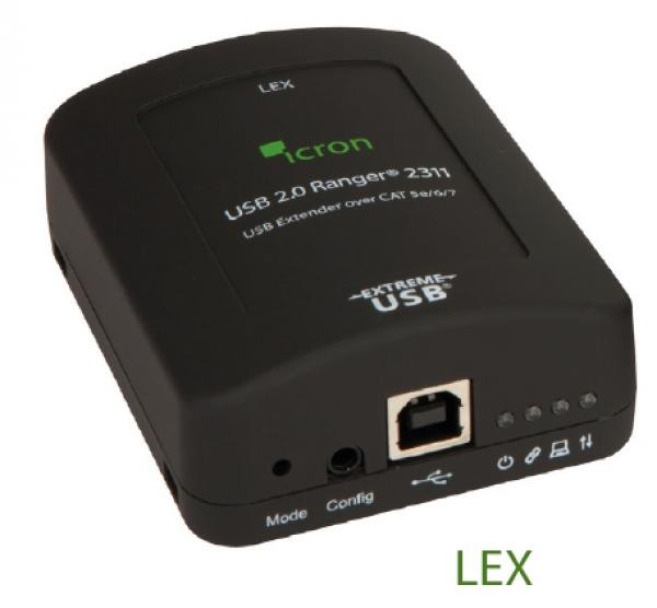 ICRON Ranger 2311 Set, USB 2.0, CATx, 1-Port, Kunststoff, 100m, flex. Power