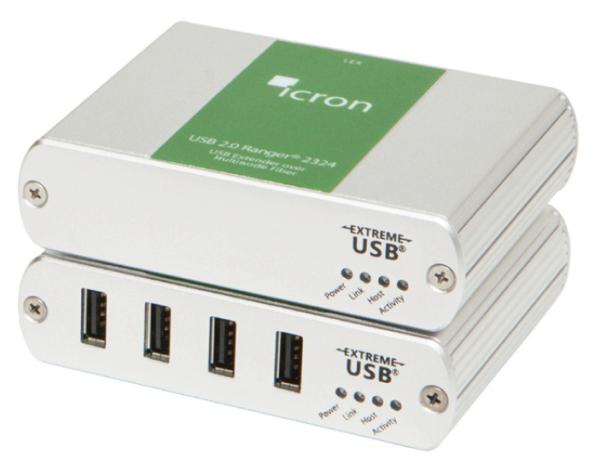 ICRON Ranger 2324 USB 2.0 Extender Set, 4-Port, Multimode 500 m, 00-00412