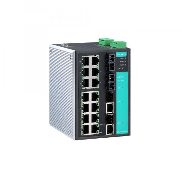 Industrial Gigabit Managed Ethernet Switch with 14 10/100BaseT(X) ports, 2 long