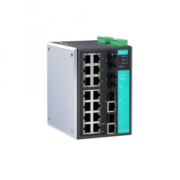 Industrial Gigabit Managed Ethernet Switch with 14 10/100BaseT(X) ports, 2 mult