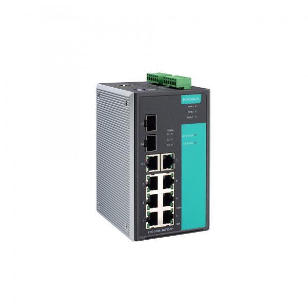 Industrial Gigabit Managed Ethernet Switch with 7 10/100BaseT(X) ports, 1 10/10