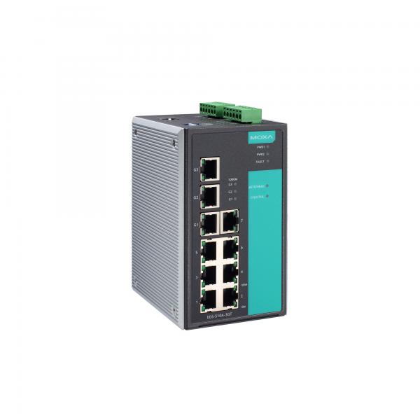 Industrial Gigabit Managed Ethernet Switch with 7 10/100BaseT(X) ports, 3 10/10