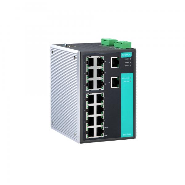 Industrial Managed Ethernet Switch with 16 10/100BaseT(X) ports, -40 to 75°C