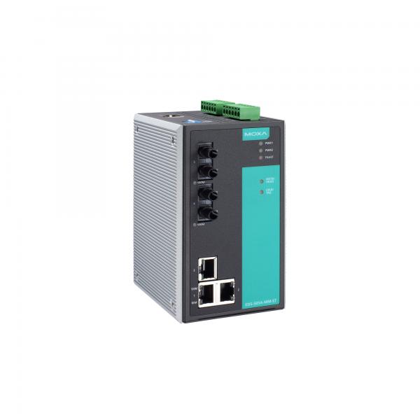 Industrial Managed Ethernet Switch with 3 10/100BaseT(X) ports, 2 multi mode 10