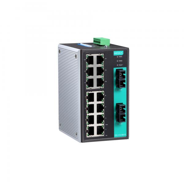 Industrial Unmanaged Ethernet Switch with 14 10/100BaseT(X) ports, 1 multi mode