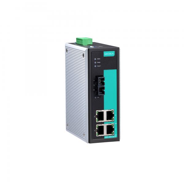 Industrial Unmanaged Ethernet Switch with 4 10/100BaseT(X) ports, 1 long-haul (