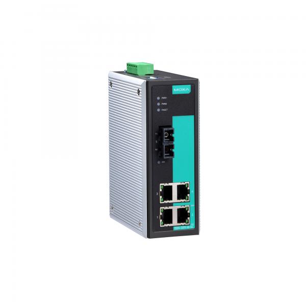 Industrial Unmanaged Ethernet Switch with 4 10/100BaseT(X) ports, 1 single mode