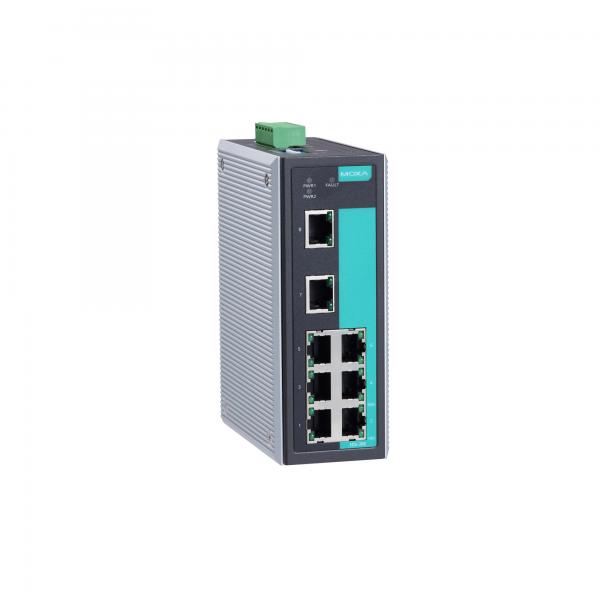 Industrial Unmanaged Ethernet Switch with 8 10/100BaseT(X) ports, -40 to 75°C