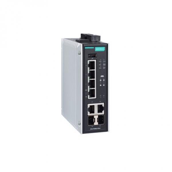 Managed Ethernet PoE Switch with 4 PoE+/60W 10/100BaseT(X) ports, 2 combo 10/10