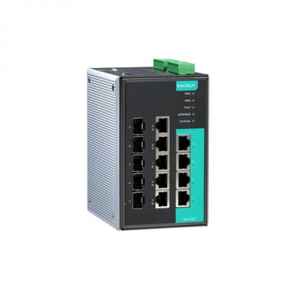 Managed full Gigabit Ethernet switch with 4 10/100/1000BaseT(X) ports, and 5 co