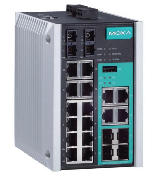 Managed Gigabit Ethernet switch with 12 10/100BaseT(X) ports, 2 100BaseFX multi