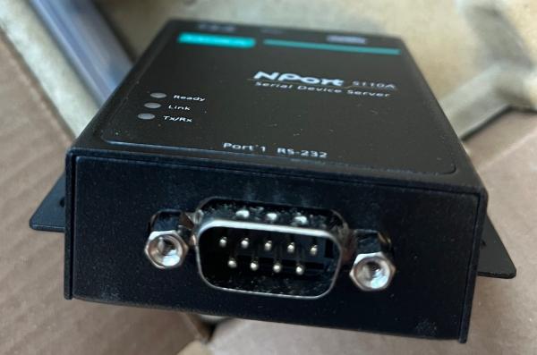 Moxa NPort 5110A, 1 Port RS-232 auf Ethernet, DB9 m, mit verschraubb. Netzteil 4