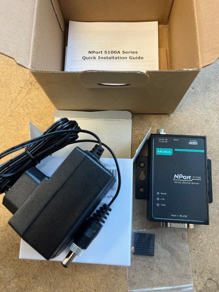 Moxa NPort 5110A, 1 Port RS-232 auf Ethernet, DB9 m, mit verschraubb. Netzteil 5
