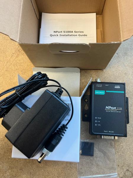 Moxa NPort 5110A, 1 Port RS-232 auf Ethernet, DB9 male, mit Netzteil 5