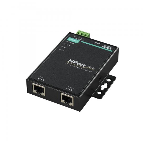 NPort 5210, 2 port device server, 10/100M Ethernet, RS-232, RJ45 8pin