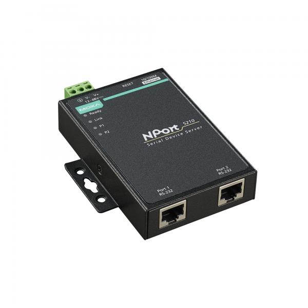 NPort 5210, 2 port device server, 10/100M Ethernet, RS-232, RJ45 8pin 2