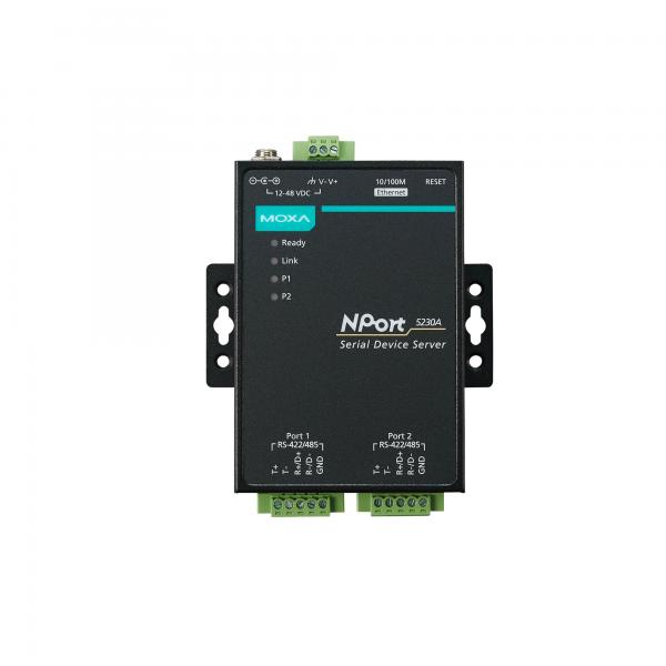 NPort 5230A, 2 port device server, 10/100M Ethernet, RS-422/485