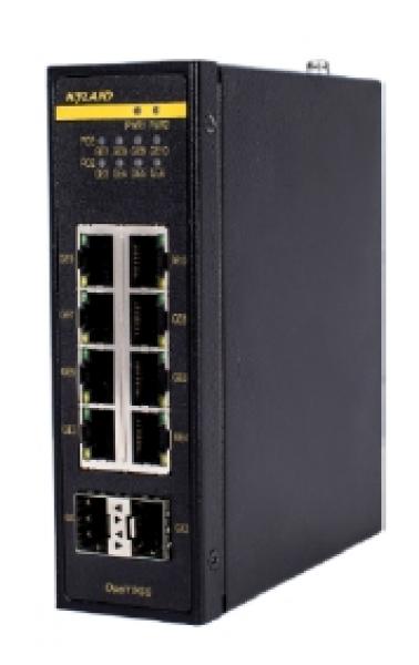 Opal10GS-2GX8GP-L16-L16, 10-Port unmanaged GB DIN-Rail PoE Switch