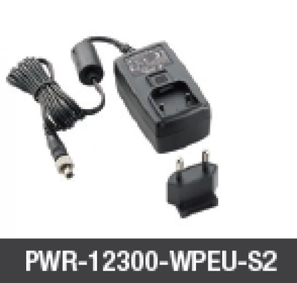 PWR-12300-WPEU-S2, 12V 3A, 5.5/2.1/7.5, w/nut; w/EU Plug