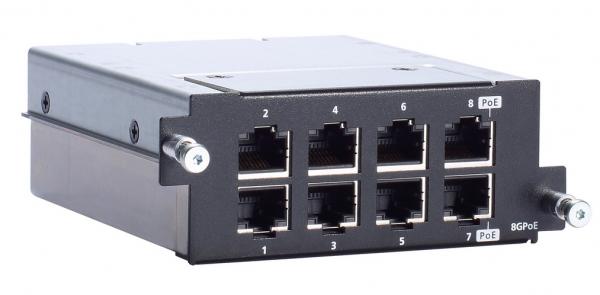 RM-G4000-8GPoE, Gigabit Ethernet module with 8 10/100/1000BaseT(X) IEEE 802.3bt
