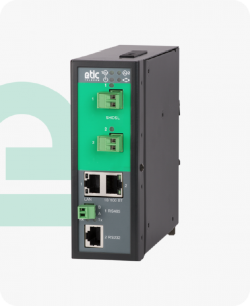 XSLAN+BP2220 SHDSL Ethernet Extender, bis 15 Mbps, 2x SHDSL, 2x LAN, 2x seriell 